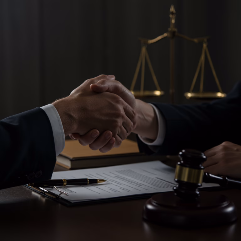 Hands negotiating over a document, symbolising dispute resolution and legal action in building and construction disputes.